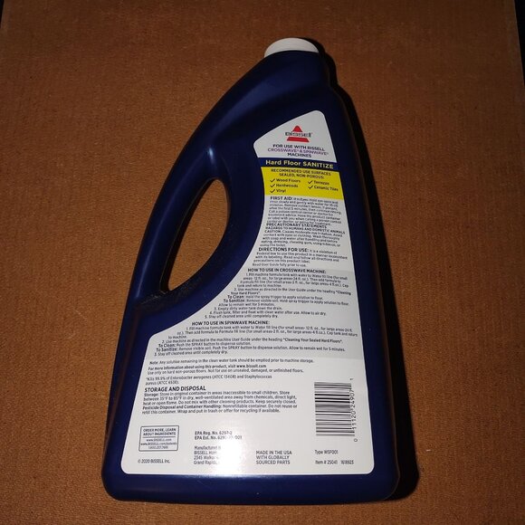 Bissell Hard Floor Sanitizer Liquid Cleaner 64 Oz For Crosswave & Spinwave Machi - Picture 4 of 5